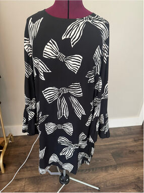 Women's Loft Bow Flounce Cuff Mini Dress Size Medium